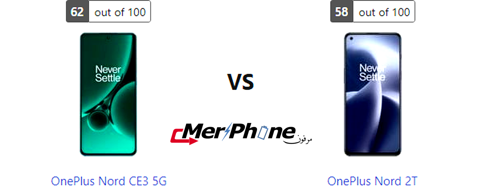 مختبر الابتكار: مقارنة OnePlus Nord CE3 5G و OnePlus Nord 2T