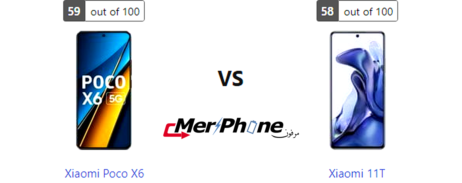 دراسة مقارنة: Xiaomi Poco X6 ضد Xiaomi 11T