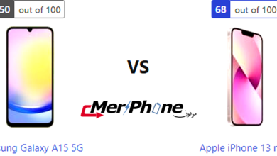 صورة توضح التصوير البطيء في Samsung Galaxy A15 5G و Apple iPhone 13 mini