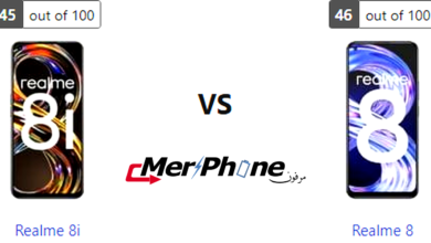صورة توضح مقاومة الماء في Realme 8i و Realme 8