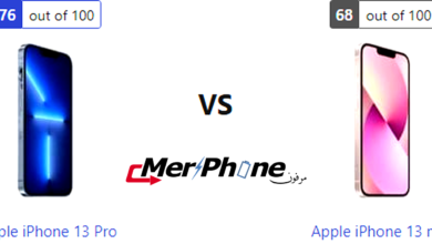 مقارنة خيارات تعديل الصور في Apple iPhone 13 Pro و Apple iPhone 13 mini