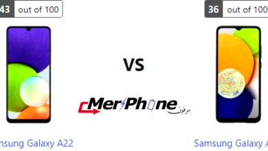 مقارنة خيارات تعديل الصور في Samsung Galaxy A22 و Samsung Galaxy A03