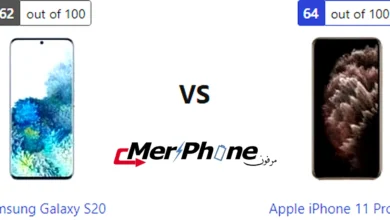 صورة توضح سرعة استجابة الشاشة في Samsung Galaxy S20 و Apple iPhone 11 Pro Max