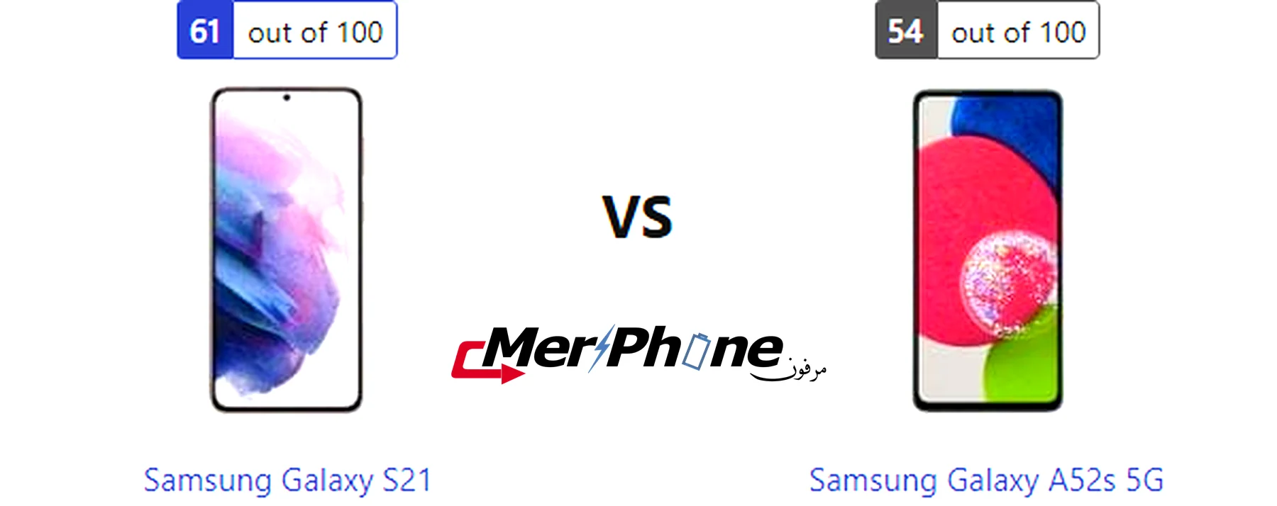صورة حقيقية تجمع بين Samsung Galaxy S21 و Samsung Galaxy A52s 5G