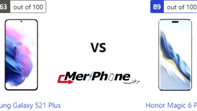مقارنة ترتيب الأيقونات في Samsung Galaxy S21 Plus و Honor Magic 6 Pro