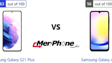 صورة توضح المساحة الخاصة في Samsung Galaxy S21 Plus و Samsung Galaxy A25