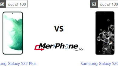 مقارنة الحجم والأبعاد بين Samsung Galaxy S22 Plus و Samsung Galaxy S20 Ultra
