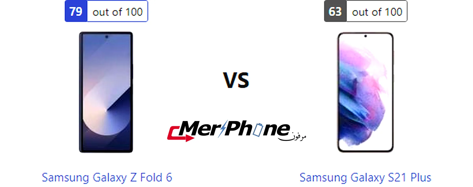 مقارنة انعكاس الضوء على ظهر Samsung Galaxy Z Fold 6 و Samsung Galaxy S21 Plus