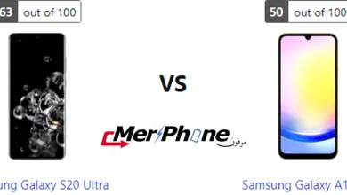 مقارنة لوحة الإشعارات في Samsung Galaxy S20 Ultra و Samsung Galaxy A15 5G