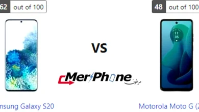 مقارنة دقة التفاصيل في الشاشة بين Samsung Galaxy S20 و Motorola Moto G (2024)