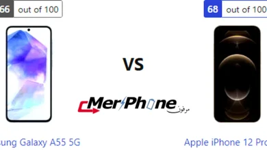 مقارنة بروز الكاميرا في Samsung Galaxy A55 5G و Apple iPhone 12 Pro Max