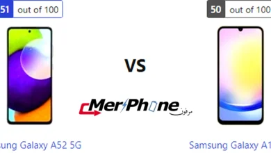 مقارنة وضوح الشاشة تحت الشمس لـ Samsung Galaxy A52 5G و Samsung Galaxy A15 5G
