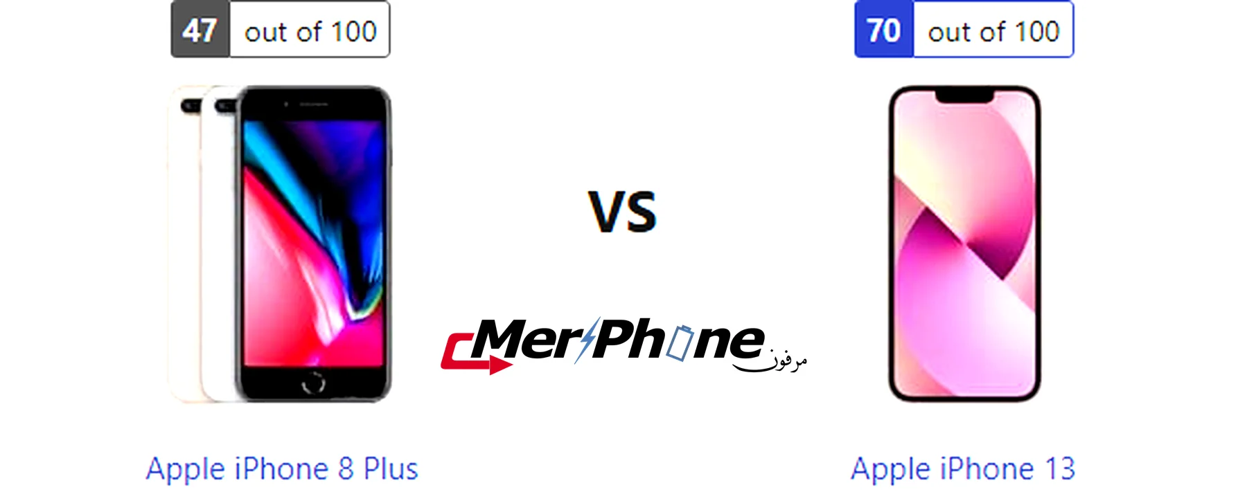 صورة توضح شعار الشركة على Apple iPhone 8 Plus و Apple iPhone 13