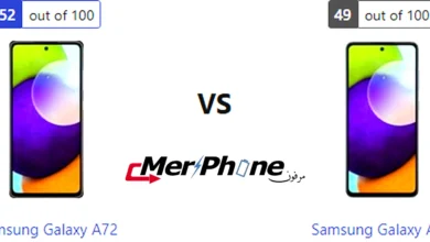 مقارنة دقة التفاصيل في الشاشة بين Samsung Galaxy A72 و Samsung Galaxy A52