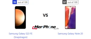 مقارنة هاتف: Samsung Galaxy S23 FE (Snapdragon) ضد Samsung Galaxy Note 20