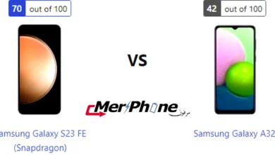 صورة توضح الفلاتر المتاحة في Samsung Galaxy S23 FE (Snapdragon) و Samsung Galaxy A32