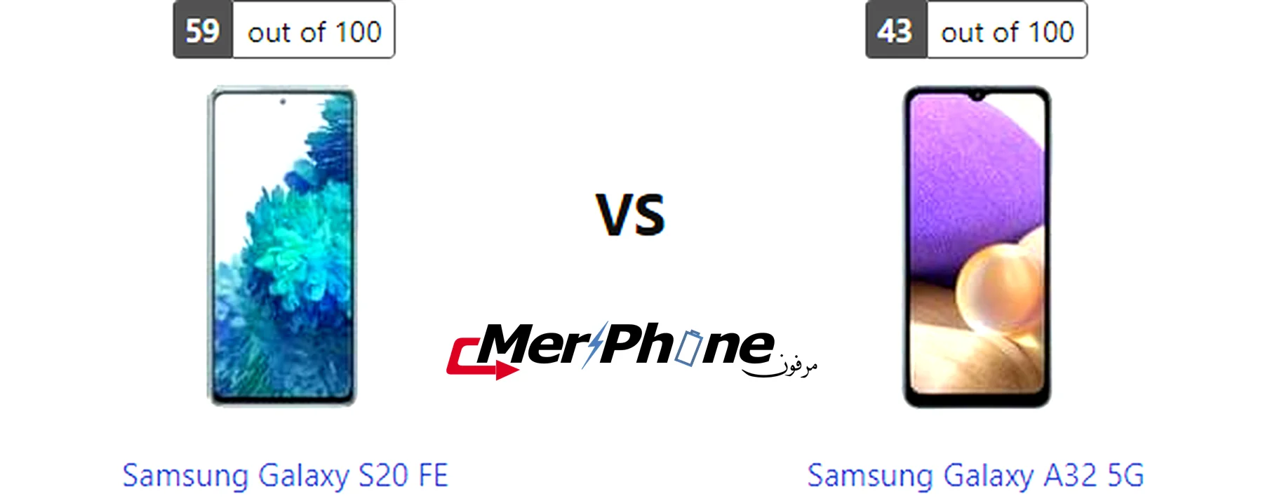 صورة للمواصفات مطبوعة لـ Samsung Galaxy S20 FE و Samsung Galaxy A32 5G