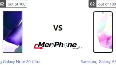 مقارنة دقة الشاشة والسطوع بين Samsung Galaxy Note 20 Ultra و Samsung Galaxy A35 5G