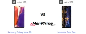 هاتف Samsung Galaxy Note 20 ضد Motorola Razr Plus
