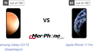 صورة توضح تفاصيل الزوم في Samsung Galaxy S23 FE (Snapdragon) و Apple iPhone 11 Pro