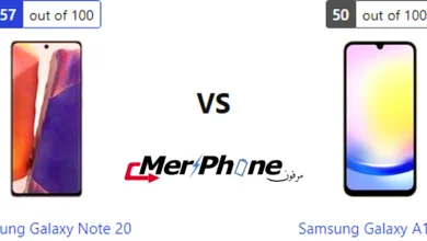 صورة توضح واجهة تطبيق الكاميرا لـ Samsung Galaxy Note 20 و Samsung Galaxy A15 5G