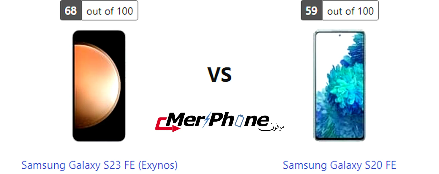 مقارنة الويدجت في الشاشة الرئيسية لـ Samsung Galaxy S23 FE (Exynos) و Samsung Galaxy S20 FE