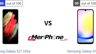 صورة توضح مدخل الشاحن والسماعات في Samsung Galaxy S21 Ultra و Samsung Galaxy A15 5G