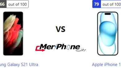مقارنة الحجم والأبعاد بين Samsung Galaxy S21 Ultra و Apple iPhone 15