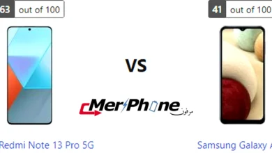 مقارنة شكل الإطار المعدني بين Xiaomi Redmi Note 13 Pro 5G و Samsung Galaxy A12