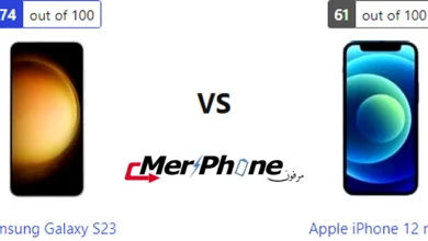 مقارنة لقطة الشاشة المطولة في Samsung Galaxy S23 و Apple iPhone 12 mini