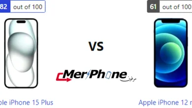 مقارنة دقة التفاصيل في الشاشة بين Apple iPhone 15 Plus و Apple iPhone 12 mini