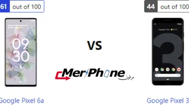 صورة توضح الفروق في التصميم الخارجي لـ Google Pixel 6a و Google Pixel 3