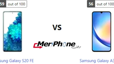 مقارنة خيارات تعديل الصور في Samsung Galaxy S20 FE و Samsung Galaxy A34 5G