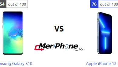 صورة تستعرض ألوان Samsung Galaxy S10 و Apple iPhone 13 Pro
