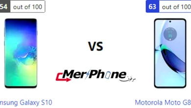 مقارنة بروز الكاميرا في Samsung Galaxy S10 و Motorola Moto G84 5G