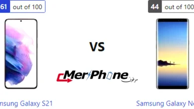 صورة للمواصفات مطبوعة لـ Samsung Galaxy S21 و Samsung Galaxy Note 8
