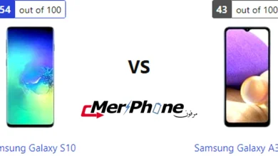 مقارنة وضعية الإمساك باليد لـ Samsung Galaxy S10 و Samsung Galaxy A32 5G