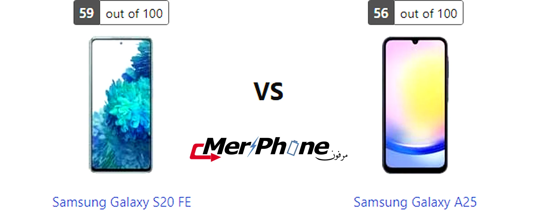 مقارنة جودة المكالمات في Samsung Galaxy S20 FE و Samsung Galaxy A25