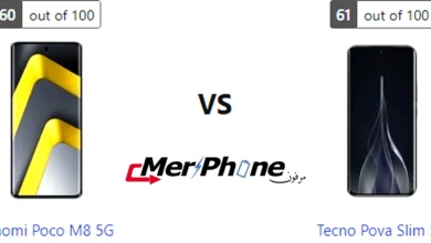 مقارنة المشاركة السريعة في Xiaomi Poco M8 5G و Tecno Pova Slim 5G