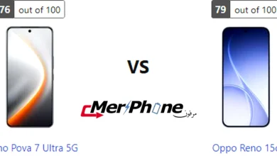 صورة توضح مكان البصمة في Tecno Pova 7 Ultra 5G و Oppo Reno 15c