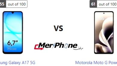 مقارنة المشاركة السريعة في Samsung Galaxy A17 5G و Motorola Moto G Power (2026)