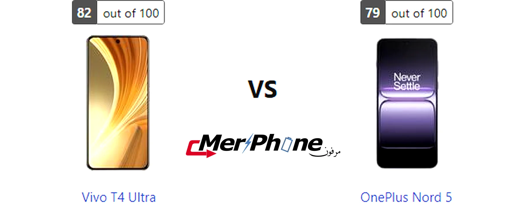 صورة توضح استهلاك البطارية في Vivo T4 Ultra و OnePlus Nord 5