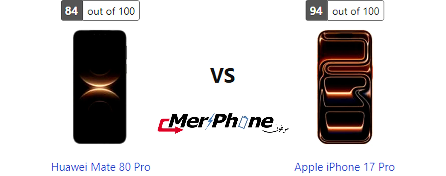 مقارنة لوحة الإشعارات في Huawei Mate 80 Pro و Apple iPhone 17 Pro