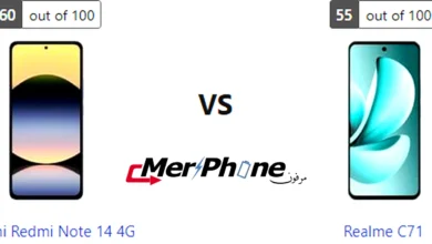 صورة توضح مدخل الشاحن والسماعات في Xiaomi Redmi Note 14 4G و Realme C71