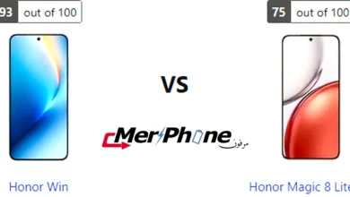 صورة توضح مدخل الشاحن والسماعات في Honor Win و Honor Magic 8 Lite 5G