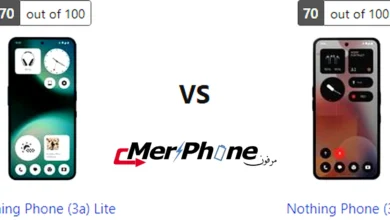 إنفوجرافيك يوضح الفروق بين Nothing Phone (3a) Lite و Nothing Phone (3a)