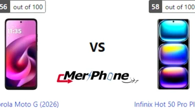 صورة توضح دعم شريحة الاتصال في Motorola Moto G (2026) و Infinix Hot 50 Pro Plus 4G