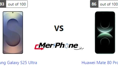 توزيع الأزرار والمنافذ في Samsung Galaxy S25 Ultra و Huawei Mate 80 Pro Max