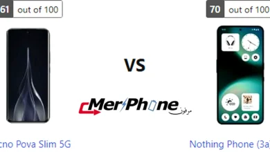 مقارنة نوع منفذ الشحن في Tecno Pova Slim 5G و Nothing Phone (3a) Lite