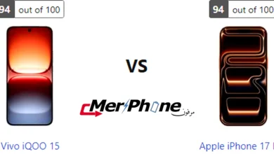 صورة توضح التنقل بالإيماءات في Vivo iQOO 15 و Apple iPhone 17 Pro